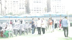 طلاب جامعة المستقبل يشاركون في فعاليات مبادرة "رئة وردية" التي تنظمها المنصة المصرية ضد التبغ
