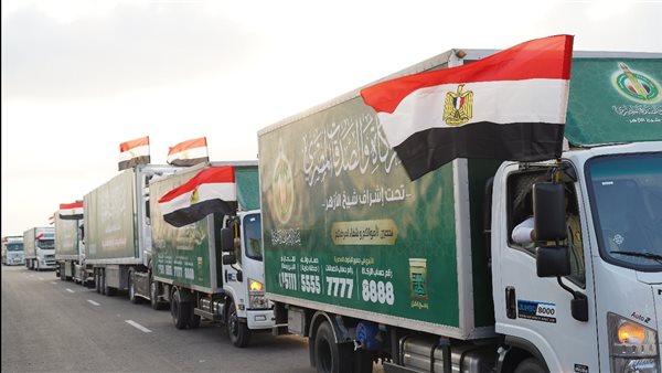 غزة تستقبل 18 شاحنة عملاقة من بيت الزكاة والصدقات المصري 1 غزة تستقبل 18 شاحنة عملاقة من بيت الزكاة والصدقات المصري