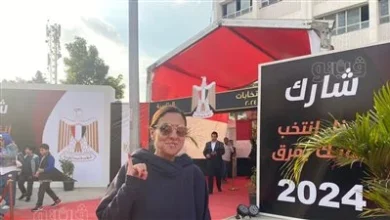 مى كساب تدلى بصوتها فى الانتخابات الرئاسية بالتجمع الخامس