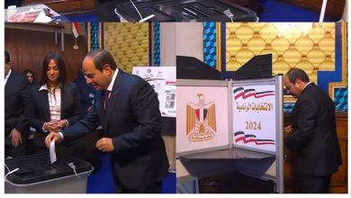 الرئيس السيسي يدلى بصوته فى الانتخابات الرئاسية 2024