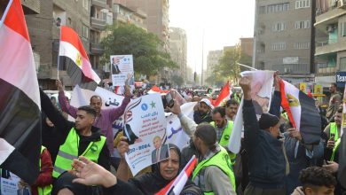 خاص بالصور| أحتفالات أمام لجان الاقتراع بمدرسة محمد فريد بالوراق في اليوم الأخير للانتخابات الرئاسية