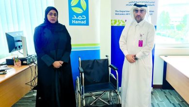 قطر الخيرية توفر كراسي متحركة لـ"حمد الطبية"