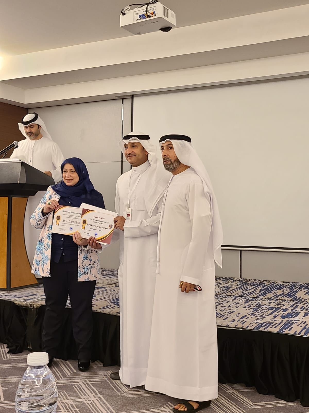 بالصور| العميد الدكتور أحمد يوسف الدريع يحصل على الدكتوراه الفخرية في مجال التدريب الرياضي العسكري