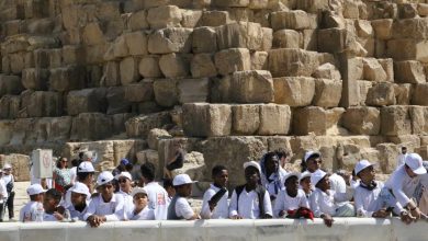 أطفال المحافظات الحدودية في زيارة لمنطقة أهرام الجيزة