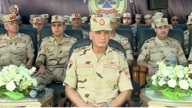 الفريق أول محـمد زكى يشهد تنفيذ المرحلة الرئيسية لمشروع تكتيكى بجنود بالذخيرة الحية لإحدى وحدات الجيش الثانى الميدانى