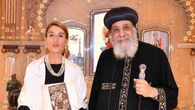 البابا تواضروس يستقبل سفيرة اليونسكو