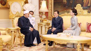 ملك تايلاند يستقبل شيخ الأزهر ويشيد بجهود الأزهر في نشر وتعزيز قيم الحوار والتسامح والتعايش المشترك