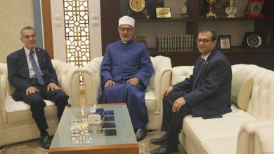 مفتي الجمهورية يستقبل رئيس جامعة الأزهر الأسبق وعميد كلية الشريعة والقانون لتهنئته بتولِّي منصب الإفتاء