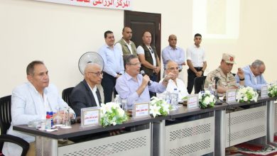 وزيرا الزراعة والري ومحافظ شمال سيناء وقائد قوات شرق القناه يعقدون لقاءا مفتوحا مع مزارعي سيناء