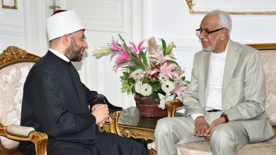 دأسامة الأزهري وزير الأوقاف يستقبل شيخ الطريقة الرضوانية الخلوتية 