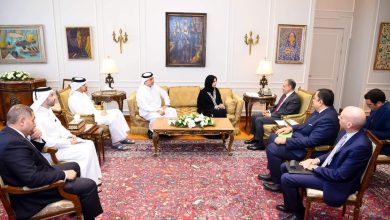لقاء وزير الخارجية والهجرة مع وزيرة الدولة للتعاون الدولي القطرية