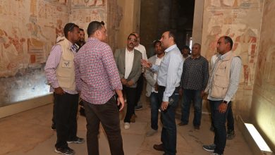 جولة تفقدية لأمين عام المجلس الأعلى للآثار بمشاريع الترميم الجارية بمنطقة أبيدوس الأثرية بمحافظة سوهاج - زيارة معرض مقتنيات مقبرة حاكم الصعيد بمتحف سوهاج القومي