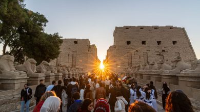تعامد الشمس بمعبد الكرنك - ⁠توافد آلاف الزائرين لرصد هذه الظاهرة الفريدة