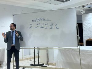 بالعربي ... ضمن فعاليات اليوم العالمي للغة العربية ، ورشة عمل: أساسيات فن الخط العربي بكلية التربية النوعية