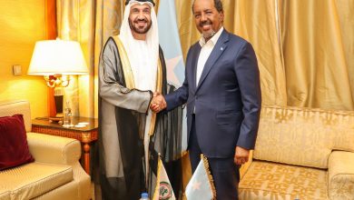 رئيس جمهورية الصومال يستقبل رئيس البرلمان العربي