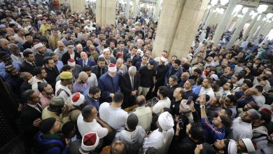 جنازة مهيبة لرئيس جامعة الأزهر السابق الدكتور محمد المحرصاوي من الجامع الأزهر
