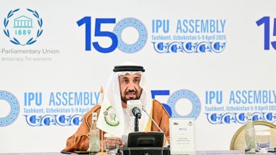 اليماحي يشارك في الاجتماع التنسيقي للمجموعة العربية ويلقي كلمة بحضور رؤساء البرلمانات والوفود العربية* في طشقند