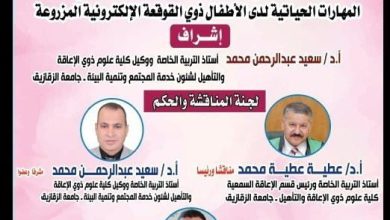 الثلاثاء المقبل مناقشة رسالة ماجستير للباحث ياسر سعيد حول تحسين المهارات الحياتية لدى الأطفال ذوي القوقعة الإلكترونية المزروعة