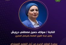 المجلس العربي للمسؤولية المجتمعية يختار النائبة سولاف درويش سفيراً للوقف الخيري من أجل التعليم المستدام ضمن فعاليات “وسام الخير”