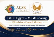 بفندق هلنان لاند مارك: G100 MSMEs Wing – Egypt وبالتعاون مع المجلس العربي عُقد اجتماع الربع الثاني لتعزيز التكامل بين المسؤولية المجتمعية والتنمية المستدامة وتمكين المرأة اقتصاديًا