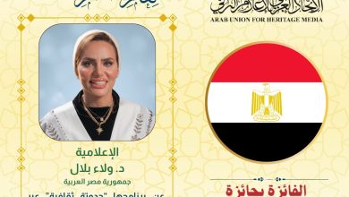 د. ولاء بلال – تفوز بجائزة الإعلام عن برنامجها «حدوتة ثقافية» عبر منصة تيك توك.