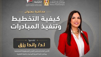«التخطيط الفعّال وتحويل الأفكار إلى مبادرات مؤثرة».. محاضرة متخصصة لـ أ.د. راندا رزق ضمن برنامج تطوير قدرات الكيانات الشبابية