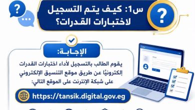 التعليم العالي تنشر دليلًا إرشاديًا بنظام "سؤال وجواب" حول اختبارات القدرات لطلاب الشهادات المعادلة العربية والأجنبية