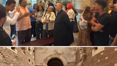 طلاب الفرع الدولي وجامعة القاهرة الأهلية يكتشفون صفحات من تاريخ مصر في جولة بمجمع الأديان ضمن مبادرة «اعرف بلدك». 5 طلاب الفرع الدولي وجامعة القاهرة الأهلية يكتشفون صفحات من تاريخ مصر في جولة بمجمع الأديان ضمن مبادرة «اعرف بلدك».