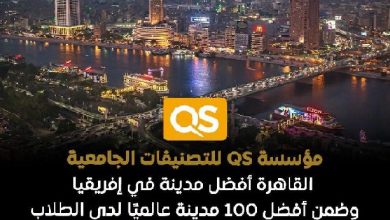 القاهرة تتصدر المدن الإفريقية في تصنيف QS لأفضل المدن للطلاب 2027