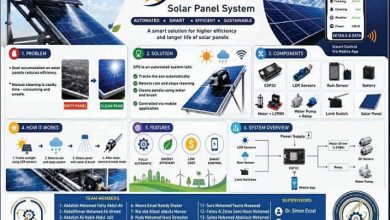 طلاب جامعة حلوان التكنولوجية الدولية يبتكرون نظامًا ذكيًا لإدارة الطاقة الشمسية باستخدام الذكاء الاصطناعي وإنترنت الأشياء