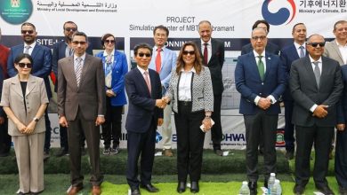وزيرة التنمية المحلية والبيئة ومحافظ الجيزة وسفير كوريا الجنوبية يفتتحون نموذج محاكاة متكامل لتطوير منظومة المخلفات بشبرامنت
